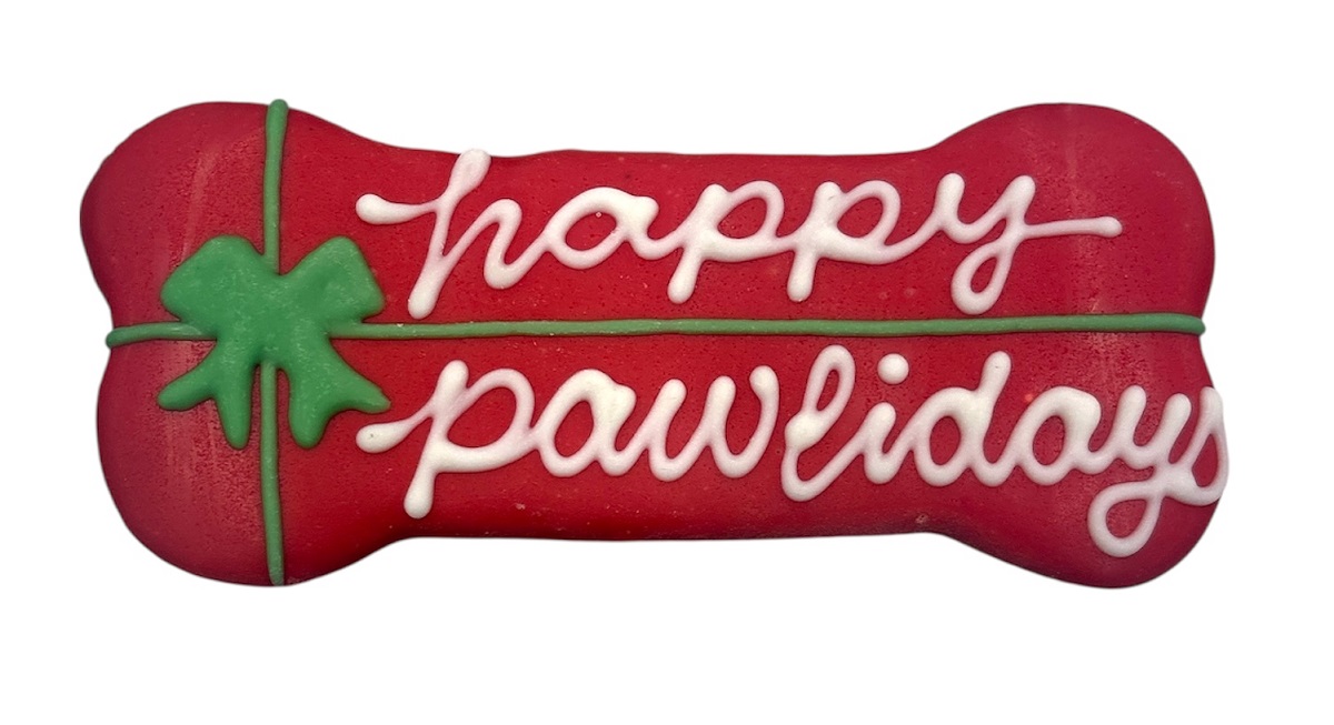 Happy Pawlidays Bones - Tray of 10 *